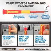 十一字字维修子 无品牌 8件绝缘柄起电工螺丝刀 绝缘电子套批