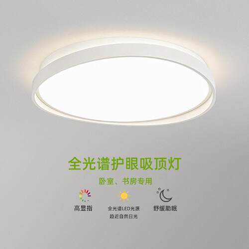 卧室灯主卧书房简约现护眼灯具led房间创意吸顶灯中山家装灯饰