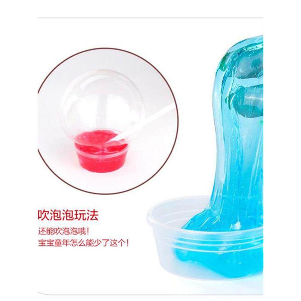 抖音儿童吹泡泡拼图彩色橡皮泥太空泥透明水晶泥DIY玩具