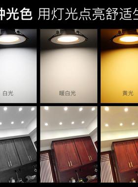 led筒灯嵌入式天花灯饰7.58公分家用孔孔洞灯客开厅32880735吊顶