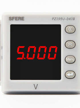 江苏斯菲尔PZ195U-DK1B带4~20mA变送输出智能数显直流单相电压表