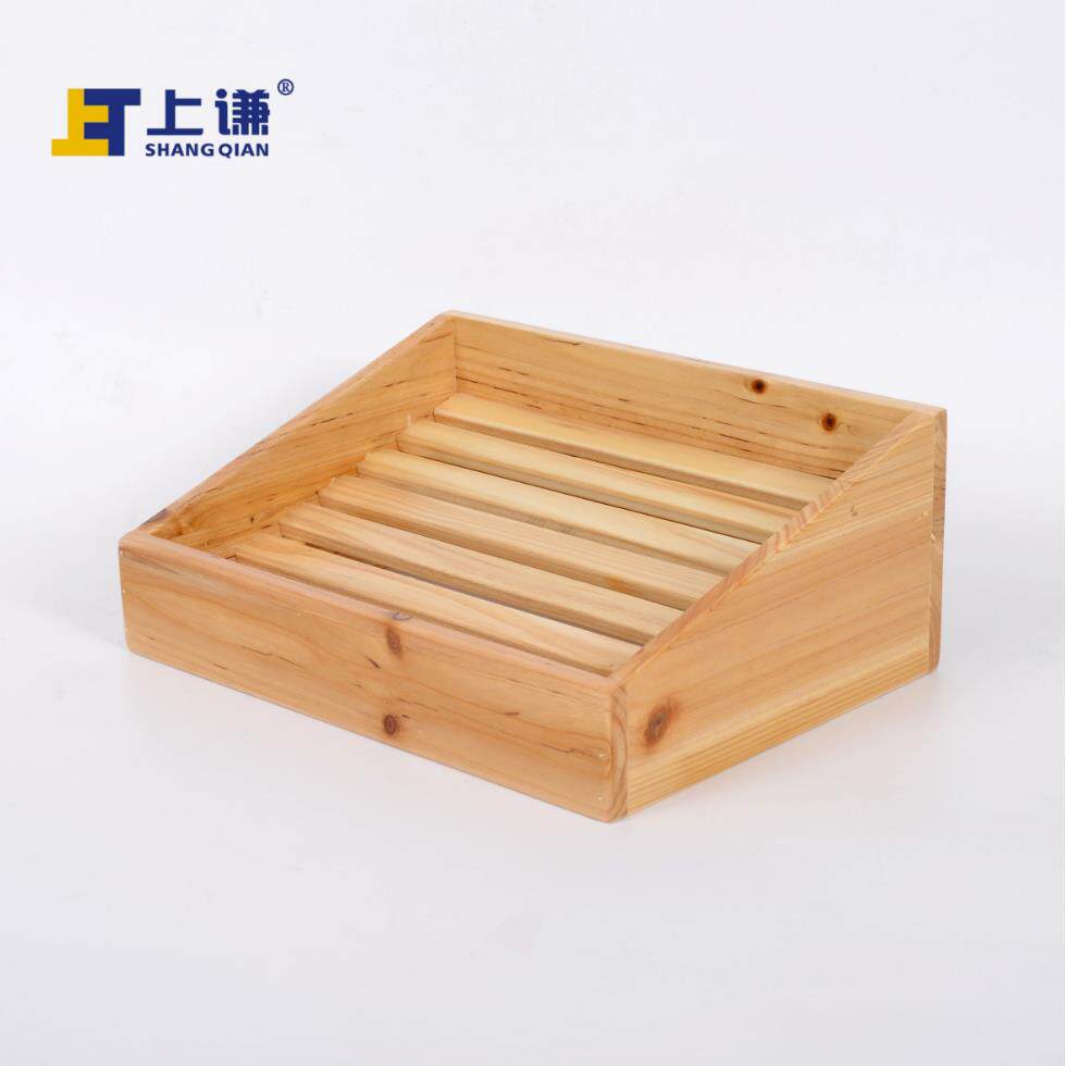 上谦杉木斜面展示架篮蛋糕房面 面包房西饼屋中岛柜内陈设小型陈