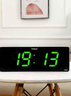 3513B万年历字客厅用电子时钟表创意闹钟夜光l家ed挂墙壁钟跨境数