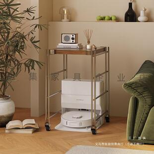 扫地机器人置物架可移动展示架云鲸上方基站柜下空式猫砂盆收纳架