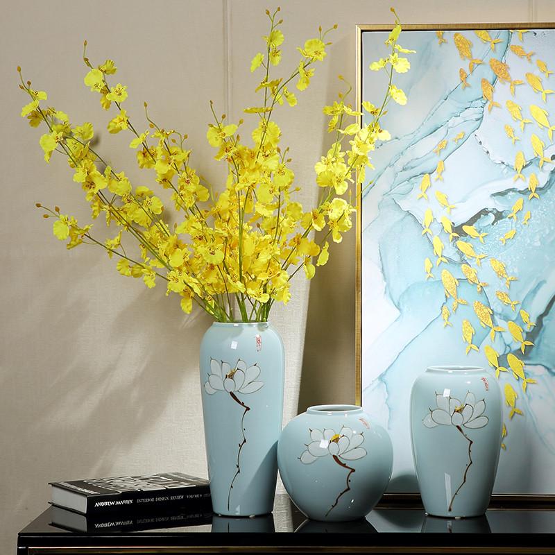 中式家居干花景德镇欧式器摆件花瓶客厅陶瓷装饰品插北欧插花创意