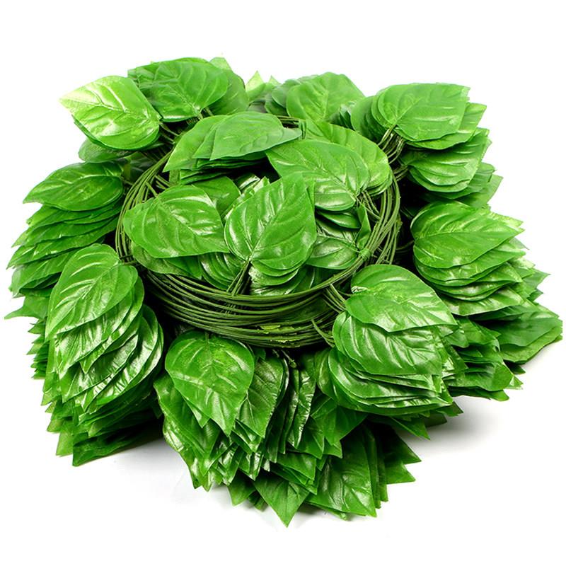 彷真葡萄叶假花藤条树叶管道吊顶装饰花藤塑料绿叶缠绕遮挡藤蔓