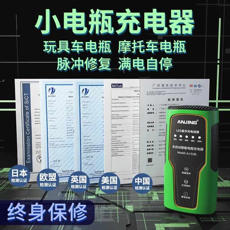 12v电瓶快速充电器125摩托车电瓶专业样充电器12v24智能通用便捷