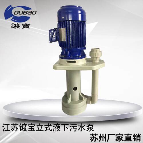 镀宝牌槽内立式泵 耐腐蚀液下泵 0.75kw可空转立式泵立式排污泵