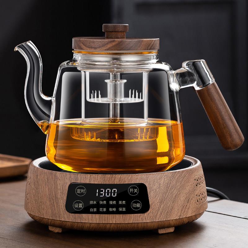 新款加厚耐热玻璃全自动黑晶炉蒸煮大容量泡煮茶壶器具套装耐高温