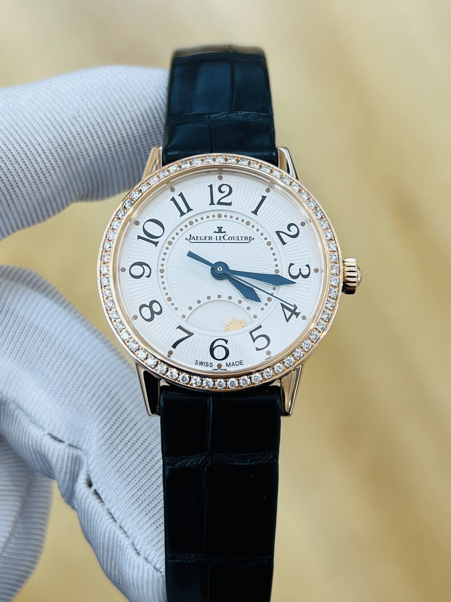 [9.8新] 积家约会系列女表玫瑰金原镶钻自动机械女士手表3462421