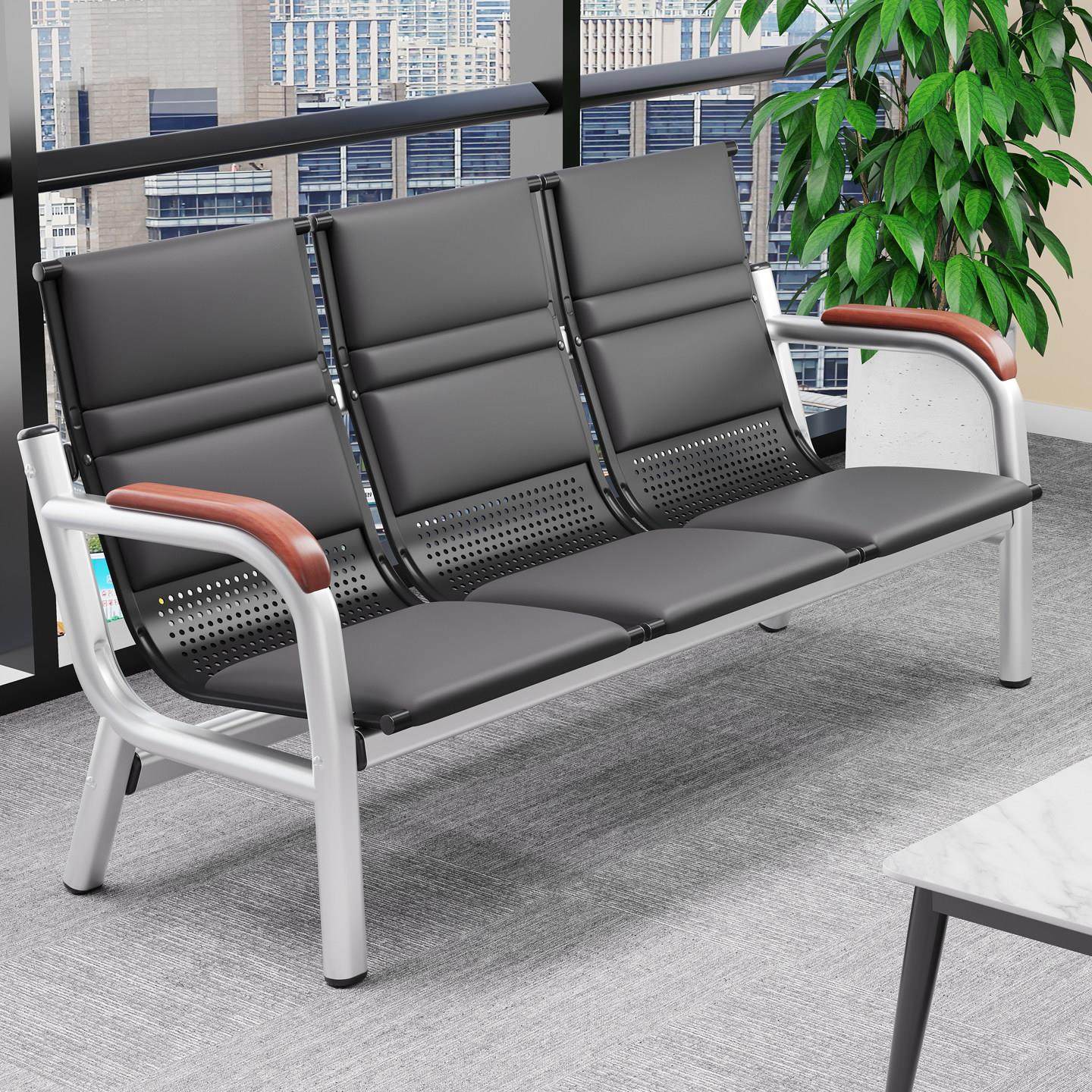 办公沙发茶几组合三人位连排椅接待沙发铁架候诊排椅等候椅长条椅,商业/办公家具,沙发,淘宝优惠券,粉丝福利购,淘宝优惠卷