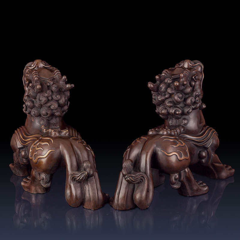 纯黄铜双角貔貅招财铜貔貅客厅家居饰品铜制品工艺品礼品摆件
