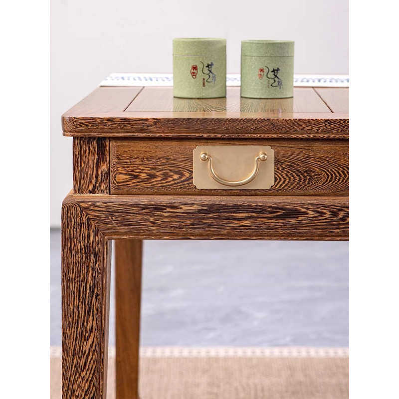 艺铭天下鸡翅木茶桌椅组合红木新中式功夫茶几实木茶台泡茶桌轻奢