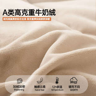 牛奶绒四件套2024新款 秋冬季 珊瑚绒法兰绒被套床单三件套床上用品