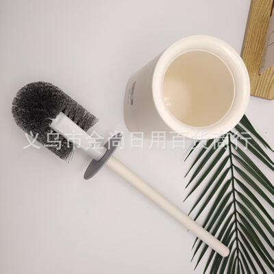 Long-handled toilet brush set with base, toilet cleaning bru