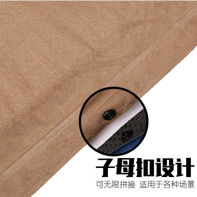 麂皮绒防滑自动充气床垫接拼单双人帐篷防潮垫户外露营气垫午休垫