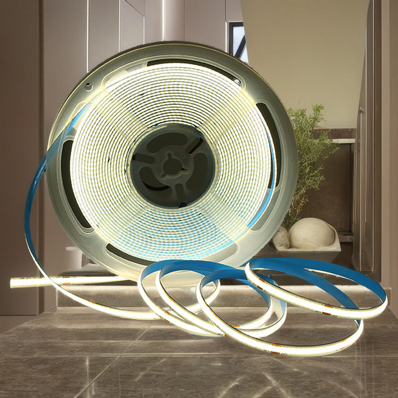 低压cob灯带12V24V自粘贴双色硅胶线性无主灯槽嵌入式无压降