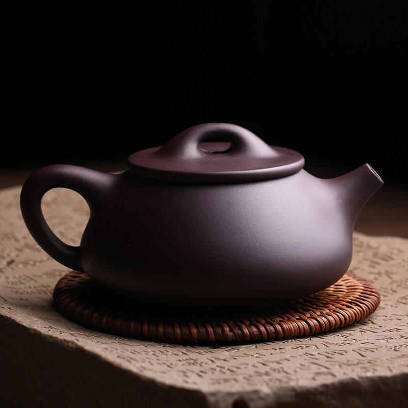宜兴原矿紫砂手壶景舟石瓢壶纯KUI全工名陈家祖泡茶壶勇功夫茶具