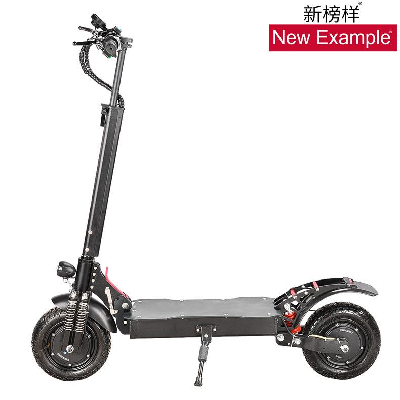 10寸折叠滑板车双驱动电动滑板车一键折叠代步车1200W迷你电动车