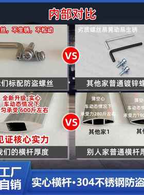 横景逸X5长安CS95105T600汽车车顶行李架专用铝合金防盗杆原厂横