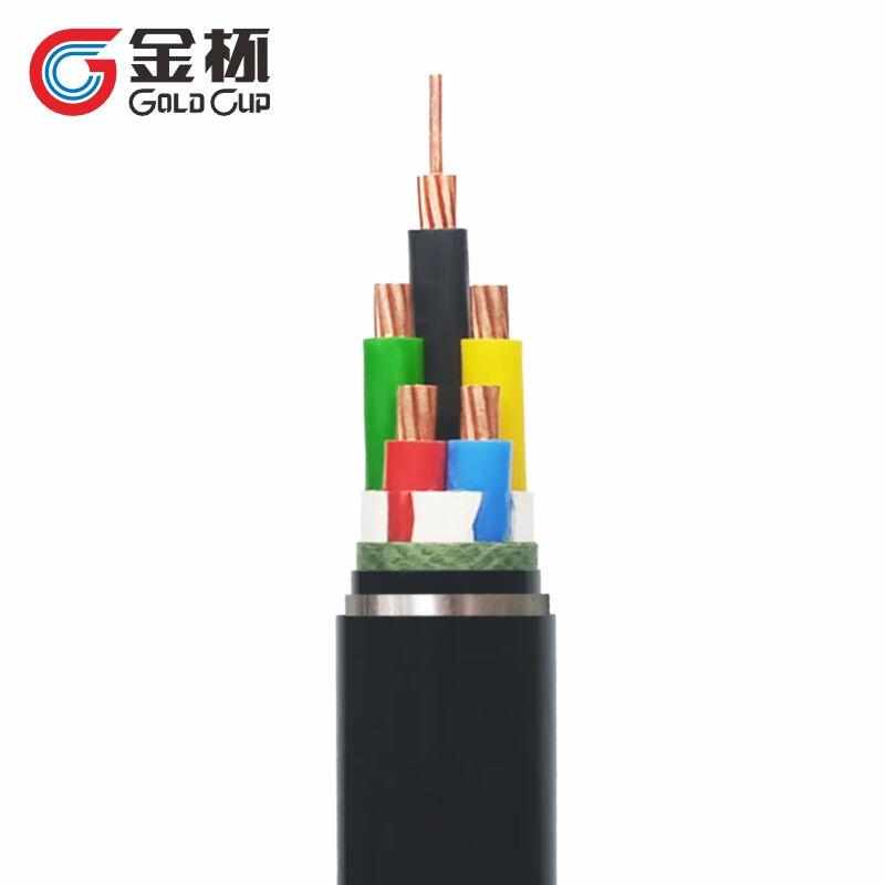 金杯(GOLUP)国标铜芯阻燃带铠耐火电缆ZCN-YJV22-0.6/1kV-4*240+1
