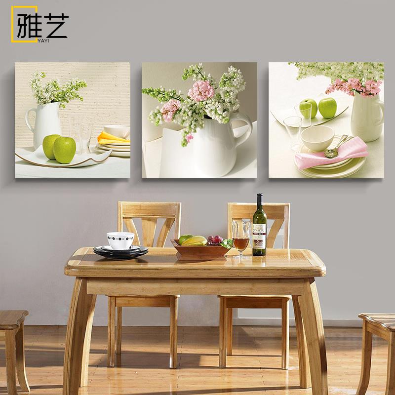 餐厅装饰画水果单幅饭厅挂画现代简约三联壁画酒店餐桌歺厅画图片