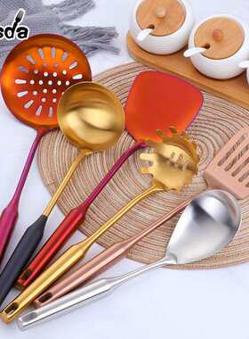304不锈钢厨具七件套装 厨房工具烹饪勺铲餐厅公用餐具勺叉