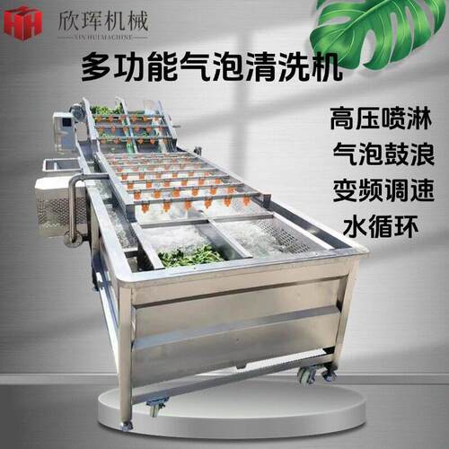 气泡喷淋清洗机马蹄清洗机新疆大枣喷淋式清洗机设备漂烫设备