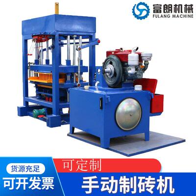 出口标准柴油液压砖机QTF4-28 空心砌块砖机方孔压砖机