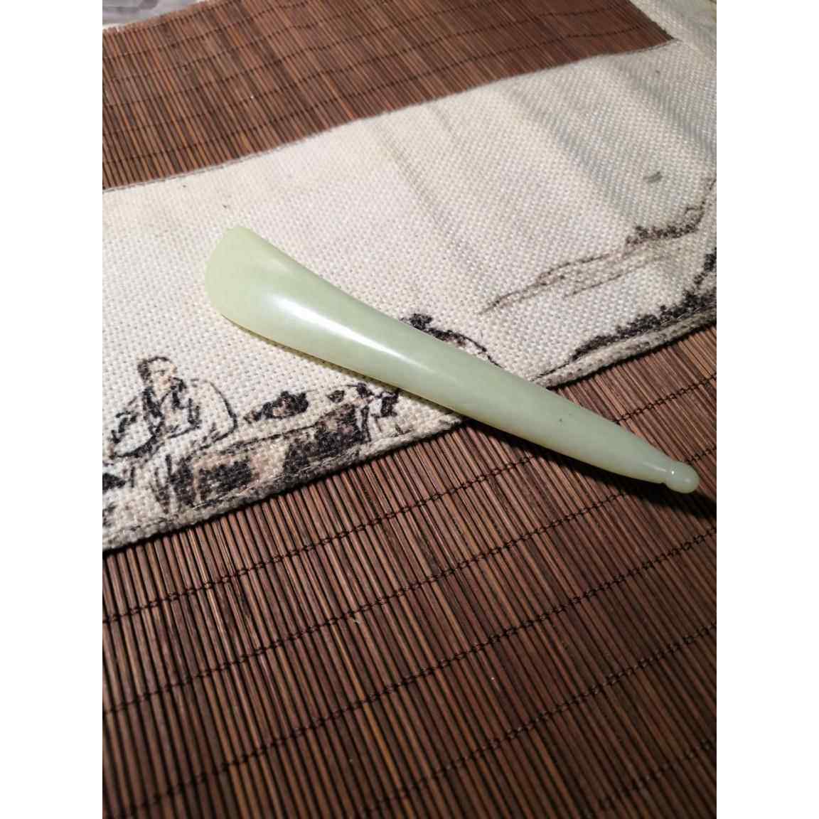 高档玉石拨筋眼部脸部按棒玉板面部刮摩痧经棒络手持棒式筋棒擀养