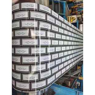 印花彩钢板小草围挡板彩钢瓦墙板灰砖仿古彩钢平板镀锌铁皮板