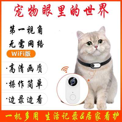 宠物记录仪猫咪狗狗挂脖视角运动拇指相机可随身携带移动项圈