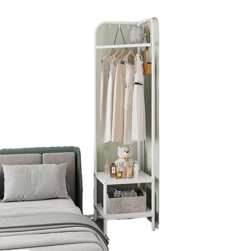 新款衣帽架转角钢管加粗加厚晾衣架落地立式衣柜家用卧室极简衣架