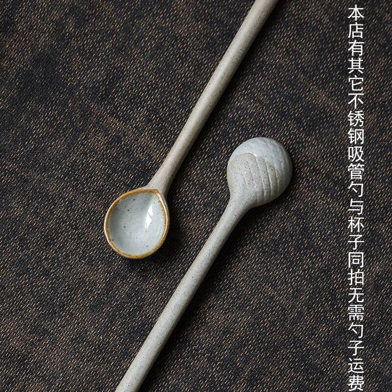 陶瓷勺子杯子用咖啡勺搅拌勺蜂蜜勺长柄搅拌棒勺子家用精致茶杯勺图片