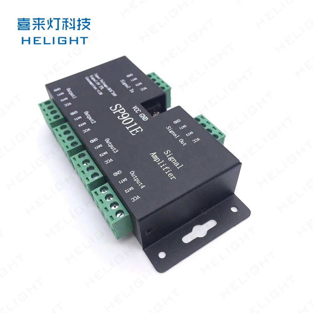 SP901E幻彩灯带放大器ws2811全彩灯条led控制器SPI信号放大器2812