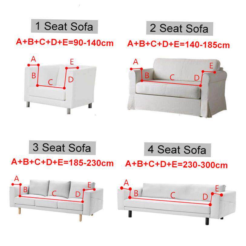 Waterproof L Shape Corner Sofa Cover 1/2/3/4 Seaters Jacquar