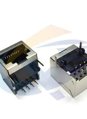 Rj45连接器56A前脚3.08P8C 18长90度全铜镀金环保网口