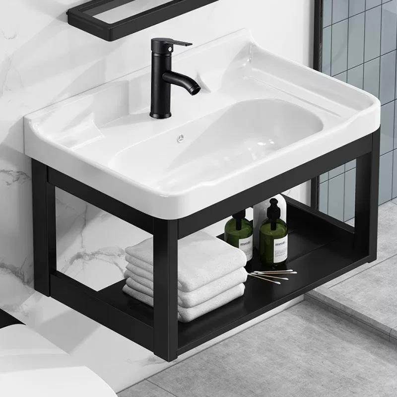 挂墙式洗脸盆柜组合陶瓷洗手面盆阳台挂盆简约小户型一体洗漱台盆