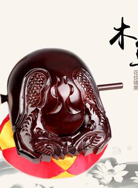 桂柚木木鱼 3.5寸 （ 3.5寸~28寸）法器 六角木鱼架 12寸~28寸