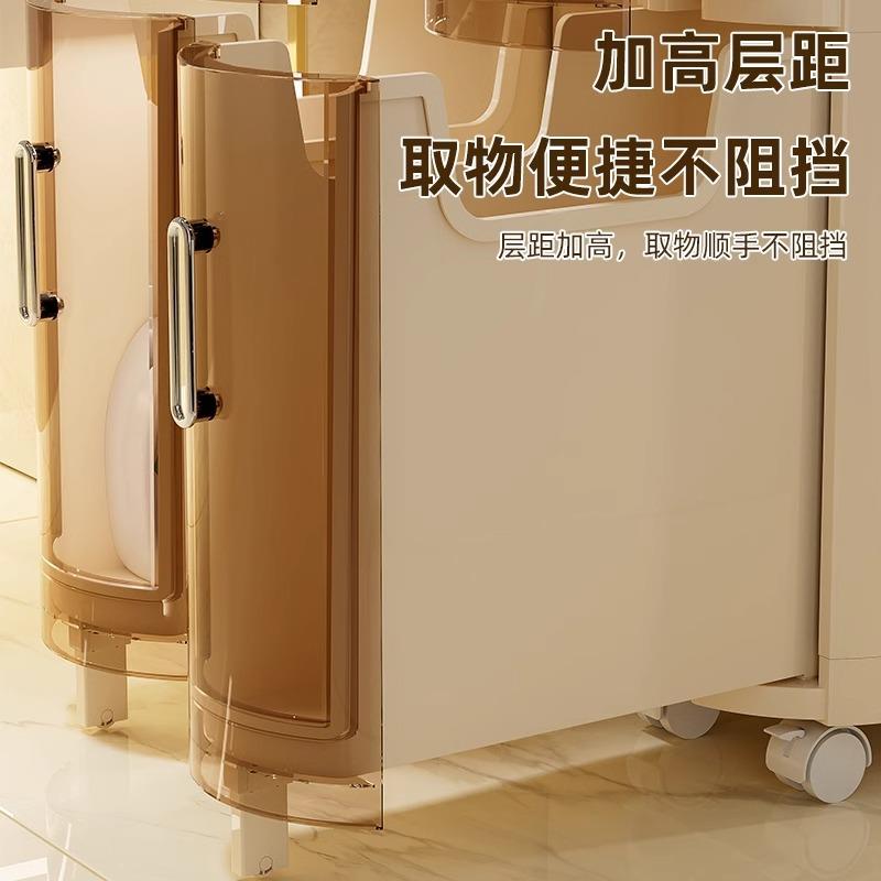 夹缝收纳柜置物架窄款边柜家用卧室储物柜缝隙厨房收纳浴室移动柜