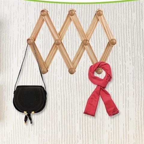 高档纯实木家衣用酒伸缩10钩店壁挂式简衣易架挂衣架壁挂收纳架包