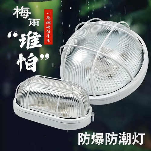led防爆灯防水防潮防尘三防灯卫生间阳台仓库厂房吸顶灯壁灯
