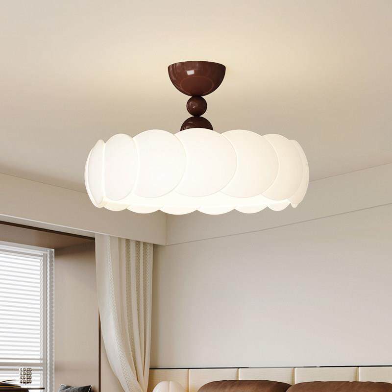 奶油风中古卧室灯吸顶灯法式复古全光谱主卧房间灯公主儿童房灯具