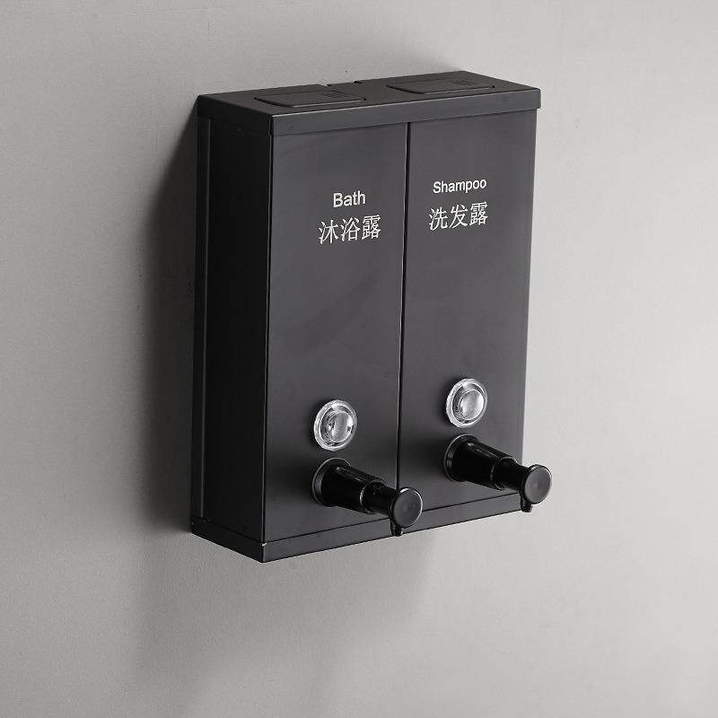 304不锈钢壁挂式手动皂液器洗发水沐浴露卫生间洗手液盒给皂液