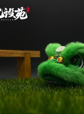 雄狮少年汽车摆件醒狮中控台摆件创意个性网红广东礼物