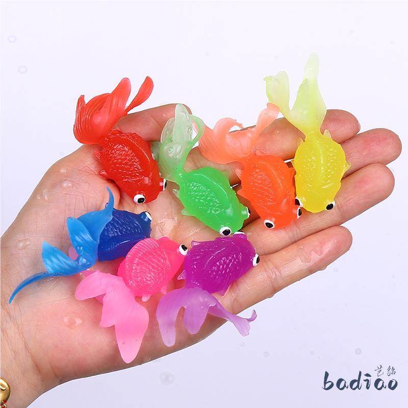 网红捞鱼玩具宝宝早教儿童嬉水仿真金鱼网兜硅胶小鱼软胶动物益智