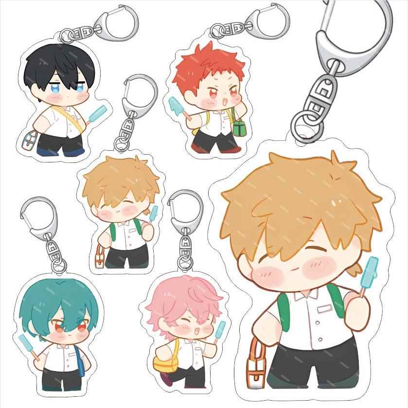 Free!男子游泳部钥匙扣 橘真琴 七濑遥 松冈凛 叶月渚 亚克力挂件