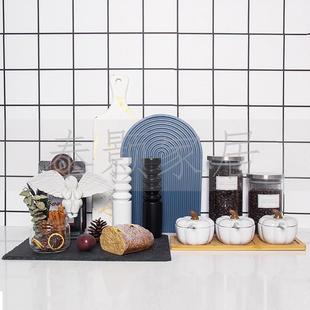 样板间厨房家居饰品餐具橱柜台面家私展厅摆件陈设展览馆设计道具