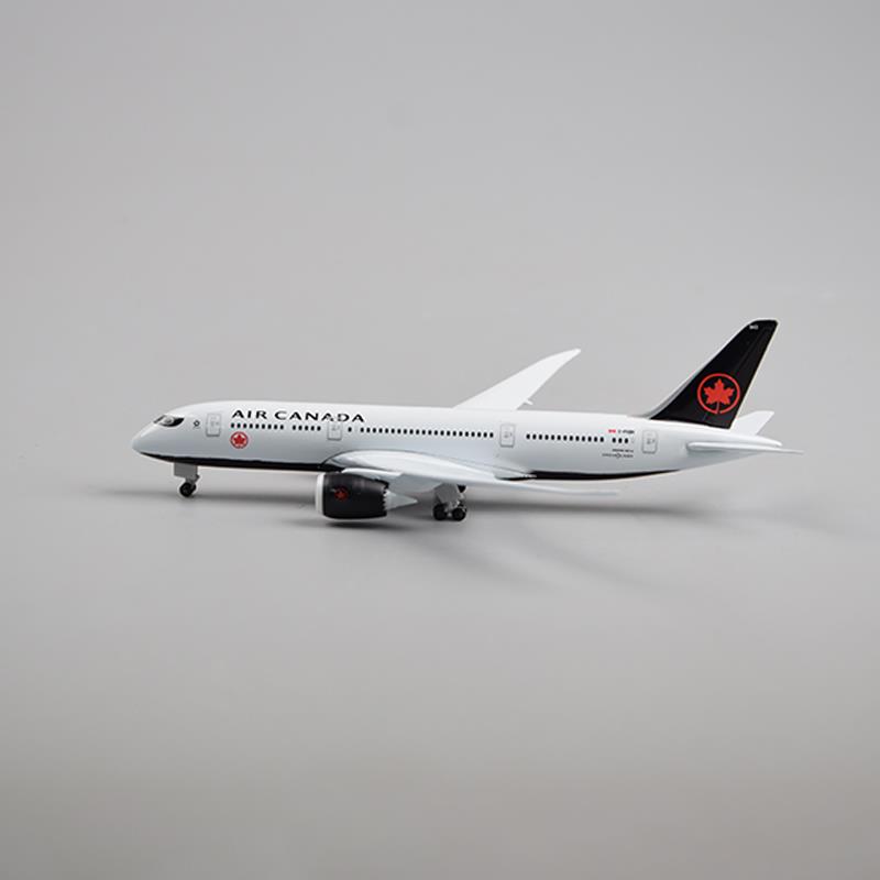 20cm带轮加拿大航空b787客机起落架可拆卸合金材质飞机模型摆件