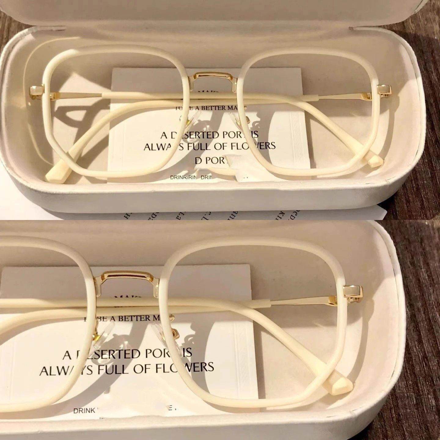新款韩版不规则框显脸小素颜神器眼镜女防蓝光网红款眼镜粉色镜框